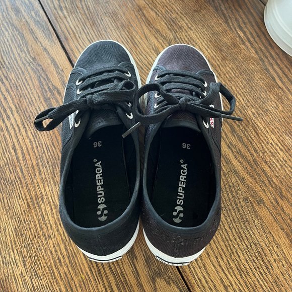 2970 Platform Sneakers - Black Superga Size 36 - Picture 3 of 10